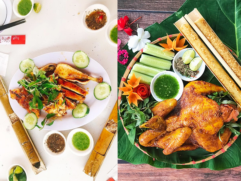 Gà nướng cơm lam Đà Lạt